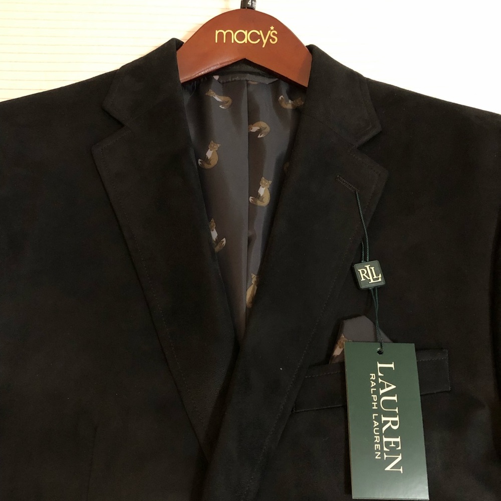 NWT Men’s Ralph Lauren Suede Blazer. 41Reg
